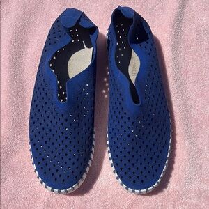 Ilse Jacobsen Cobalt Blue Perforated Tulip Women's Shoes